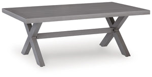 Half Moon Beach Outdoor Rectangle Coffee Table Gray