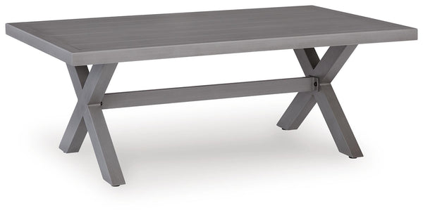 Half Moon Beach Outdoor Rectangle Coffee Table Gray