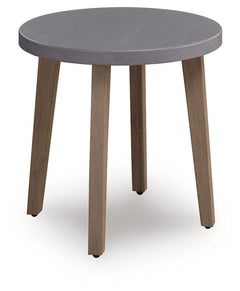 Harmony Headlands Outdoor Round End Table Natural/Gray
