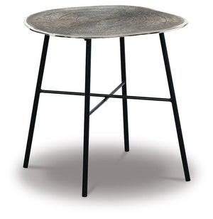 Laverford Round End Table Chrome/Black