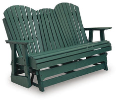 Shell Beach Outdoor Loveseat Glider Green