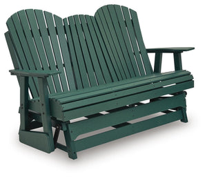 Shell Beach Outdoor Loveseat Glider Green