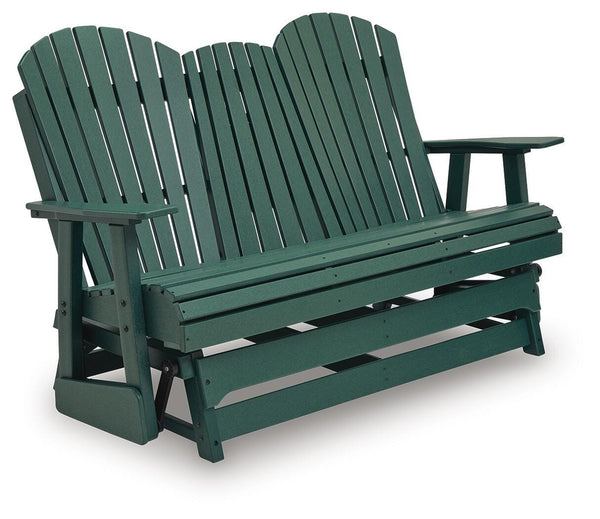 Shell Beach Outdoor Loveseat Glider Green
