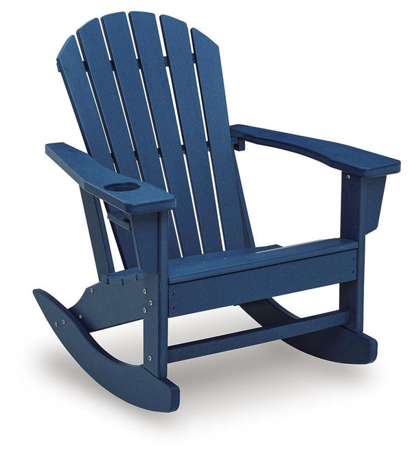 Sundown Shores Outdoor Rocking Chair Blue