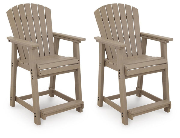 Seacliff Beach Outdoor Counter-Height Barstool Medium Brown