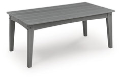 Cove Beach Outdoor Rectangle Coffee Table Gray