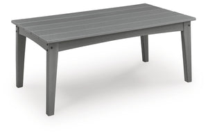 Cove Beach Outdoor Rectangle Coffee Table Gray