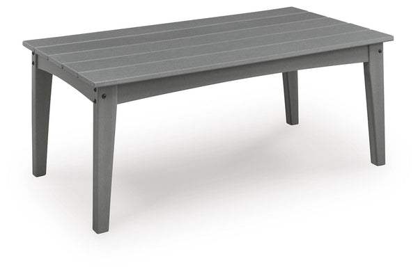 Cove Beach Outdoor Rectangle Coffee Table Gray