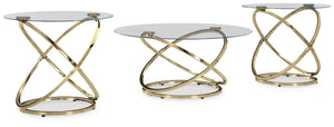 Crimonti 3-Piece Occasional Table Set Champagne