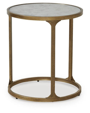Korajane Round End Table Antique Gold