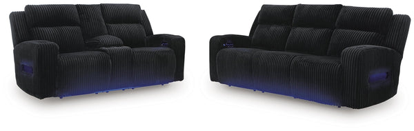 Forest Lake P2 Power Reclining Zero Gravity Sofa & Loveseat Black