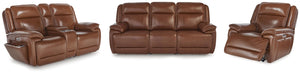 Healy Pier Power Reclining Zero Gravity Sofa, Loveseat & Recliner Chocolate