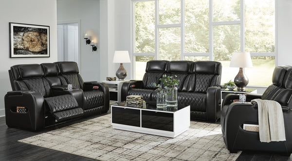 Boyington Power Reclining Sofa, Loveseat & Recliner Black