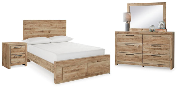 Hyanna Full Storage Panel Bed, Dresser, Mirror & Nightstand