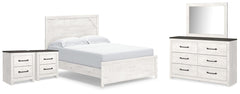 Gerridan Queen Panel Bed, Dresser, Mirror & 2 Nightstands