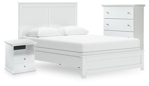 Bostwick Shoals Queen Panel Bed, Cheat & Nightstand White