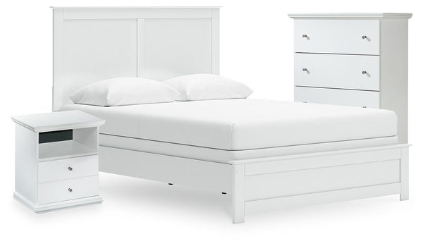 Bostwick Shoals Queen Panel Bed, Cheat & Nightstand White