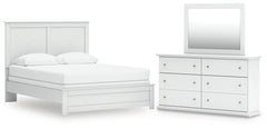 Bostwick Shoals Queen Panel Bed, Dresser & Mirror White