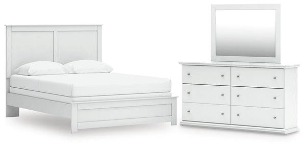 Bostwick Shoals Queen Panel Bed, Dresser & Mirror White