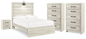 Cambeck Full Panel Storage Bed, 2 Chests & 1 Nightstand