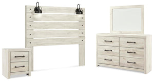 Cambeck Queen Panel Headboard, Dresser, Mirror, & Nightstand Whitewash