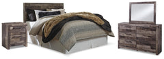 Derekson Queen Panel Headboard, Dresser, Mirror & Nightstand Multi Gray