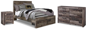 Derekson Full Storage Bed, Dresser & Nightstand