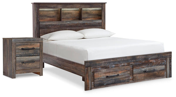 Drystan Full Bookcase Storage Bed & Nightstand