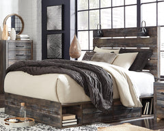 Drystan Queen Panel Bed with Storage, Chest & Nightstand Multi