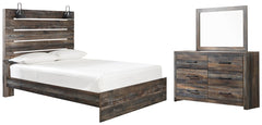Drystan Queen Panel Bed, Dresser & Mirror