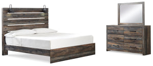Drystan King Panel Bed, Dresser & Mirror Multi
