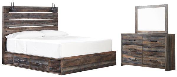 Drystan King Storage Bed, Dresser & Mirror Multi