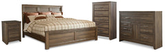 Juararo California King Panel Bed, Dresser, Chest & Nightstand