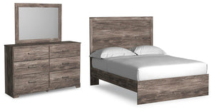 Ralinksi Full Panel Bed, Dresser & Mirror Gray