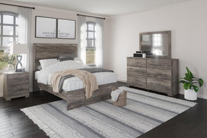 Ralinksi Full Panel Bed, Dresser, Mirror & Nightstand Gray