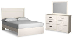 Stelsie Queen Panel Bed, Dresser & Mirror White