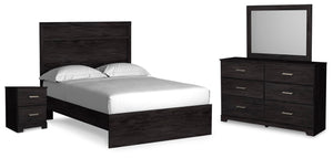Belachime Full Panel Bed, Dresser, Mirror & Nightstand