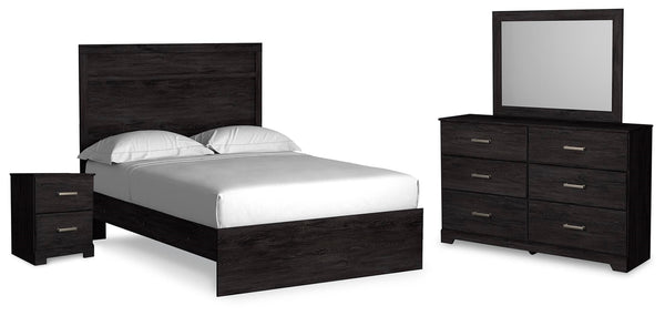 Belachime Full Panel Bed, Dresser, Mirror & Nightstand