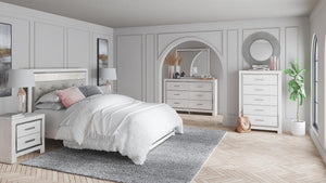 Altyra Queen Panel Bed, Dresser & Mirror White