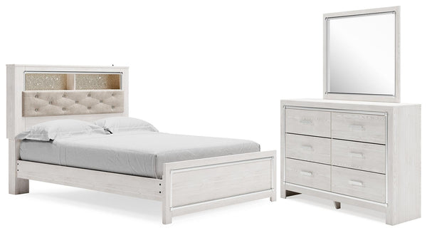 Altyra Queen Upholstered Panel Bed, Dresser & Mirror