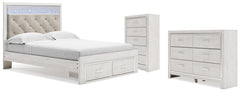 Altyra Queen Storage Bed, Dresser & Chest White