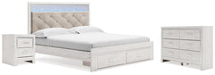 Altyra King Storage Bed, Dresser & Nightstand White