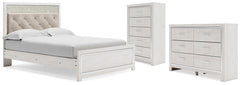 Altyra Queen Panel Bed, Dresser & Chest White