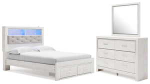 Altyra Queen Panel Storage Bed, Dresser, Mirror & 2 Nightstands
