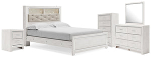 Altyra Queen Bookcase Bed, Dresser, Chest & Nightstand