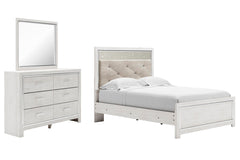 Altyra Full Panel Bed, Dresser & Mirror White