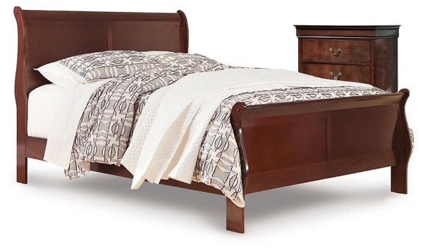 Alisdair King Sleigh Bed & Chest Reddish Brown