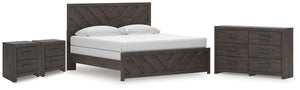 Prendonea King Panel Bed, Dresser & 2 Nightstands