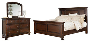 Porter Queen Panel Bed, Dresser & Mirror Rustic Brown