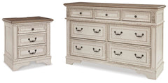 Realyn Dresser & 2 Nightstands Two-tone